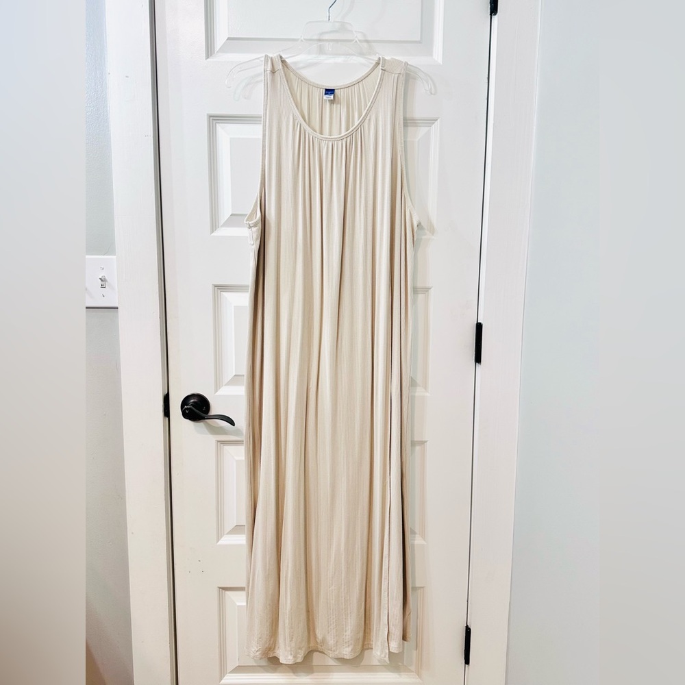 Old Navy Cream Maxi Nursing Dress